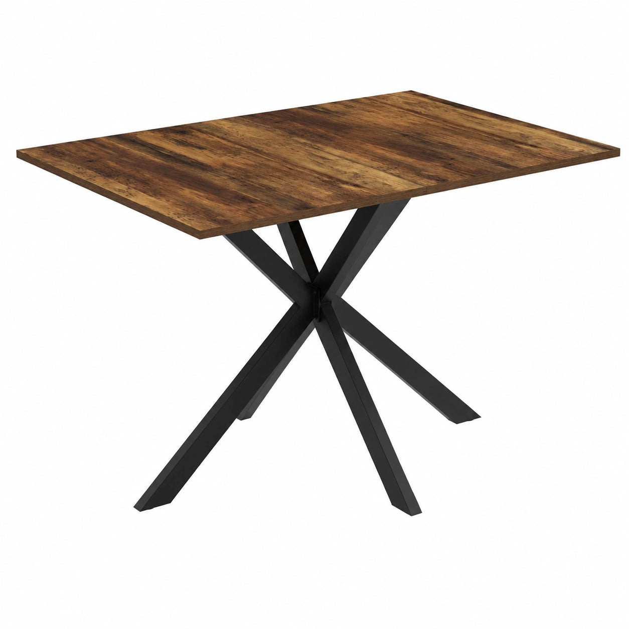 Esstisch ALIX für 4-6 Personen, Dunkelholz mit Spinnenbeinen, 110 cm