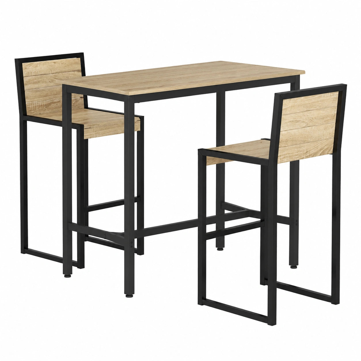 Moderner höhenverstellbarer Schreibtisch aus Holzwerkstoff und Stahl, Sonoma Eiche, 100x50x90,5 cm
