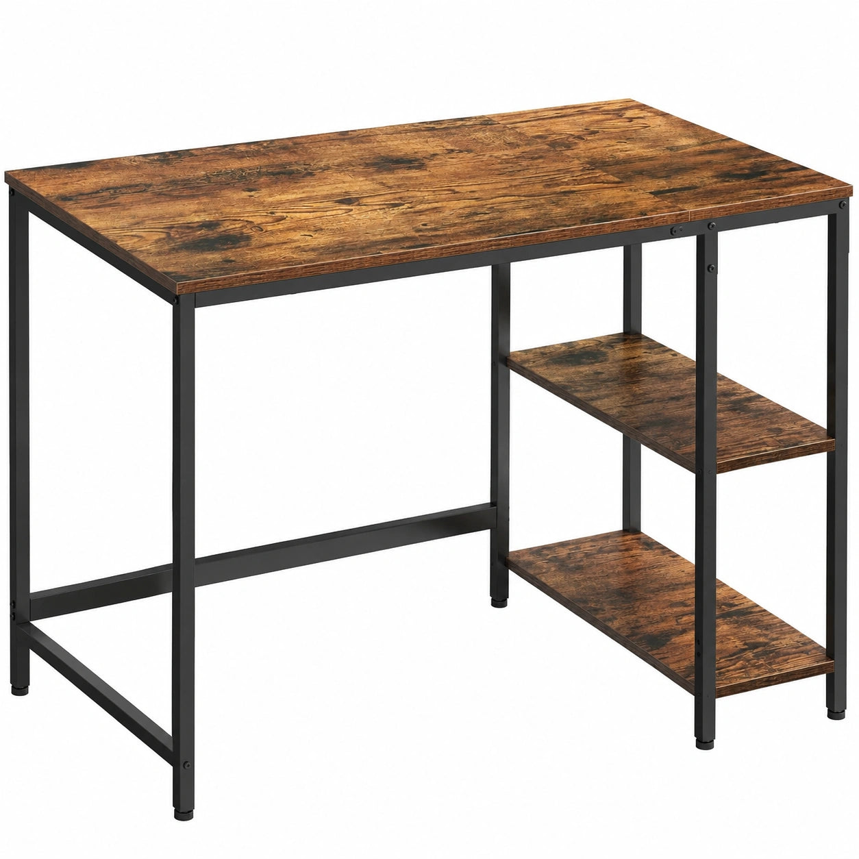VASAGLE Schreibtisch im Vintage-Stil, 100 x 50 x 76 cm, für Büro, Schlafzimmer und Wohnzimmer, computertauglich, braun-schwarz