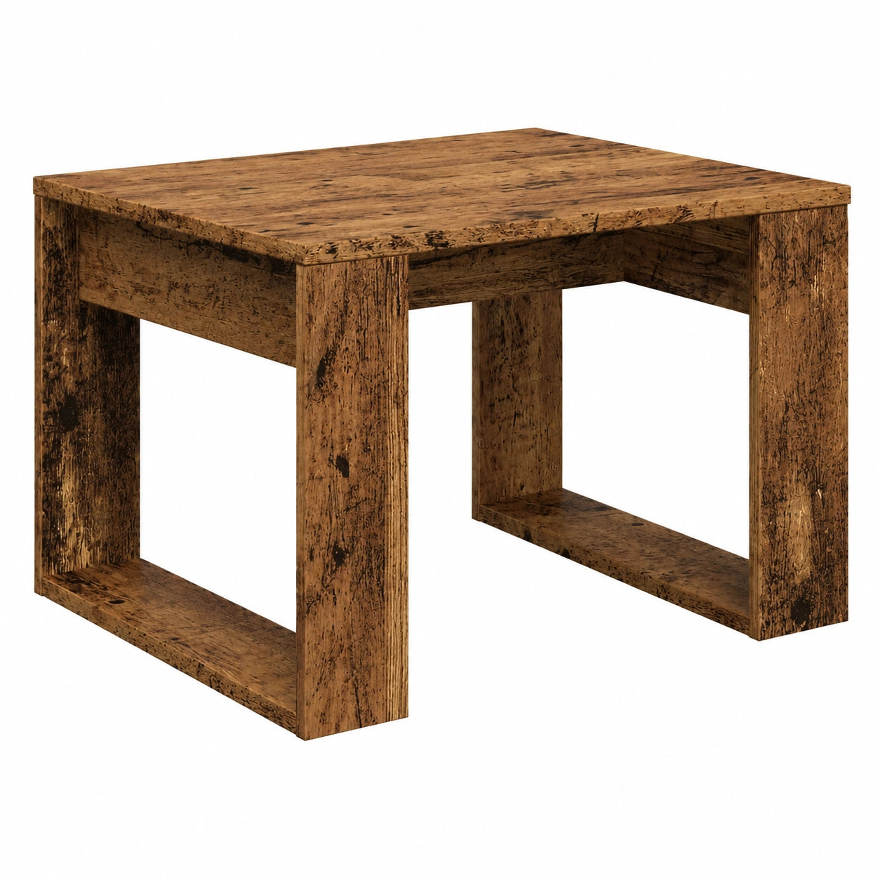 Kompakter Beistelltisch in Vintage-Holzoptik, 50x50x35 cm