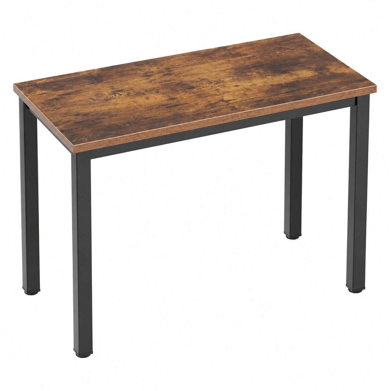 Multifunktionaler Schreibtisch aus Metall, rustikal Braun/Schwarz, 80x40 cm, für Büro, Wohnzimmer und Küche