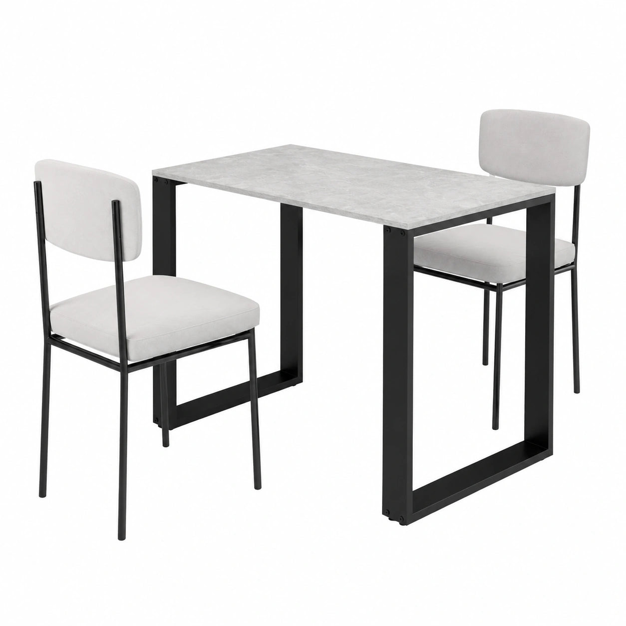 AKKE Moderner Esstisch aus Beton 70x40cm für Küche und Esszimmer