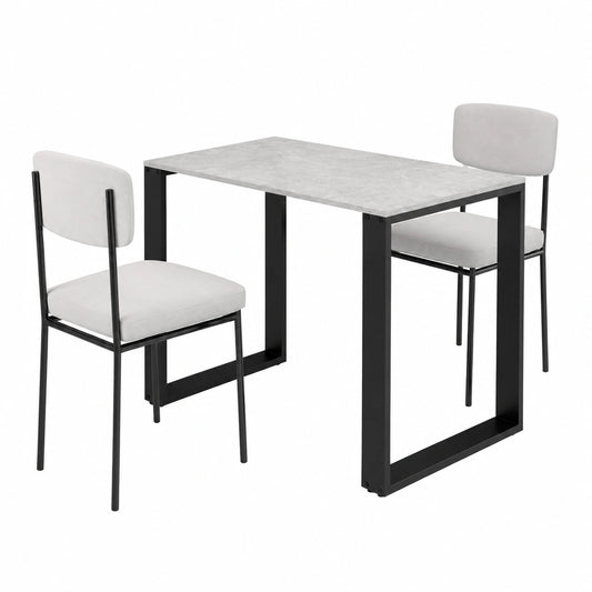 AKKE Moderner Esstisch aus Beton 70x40cm für Küche und Esszimmer